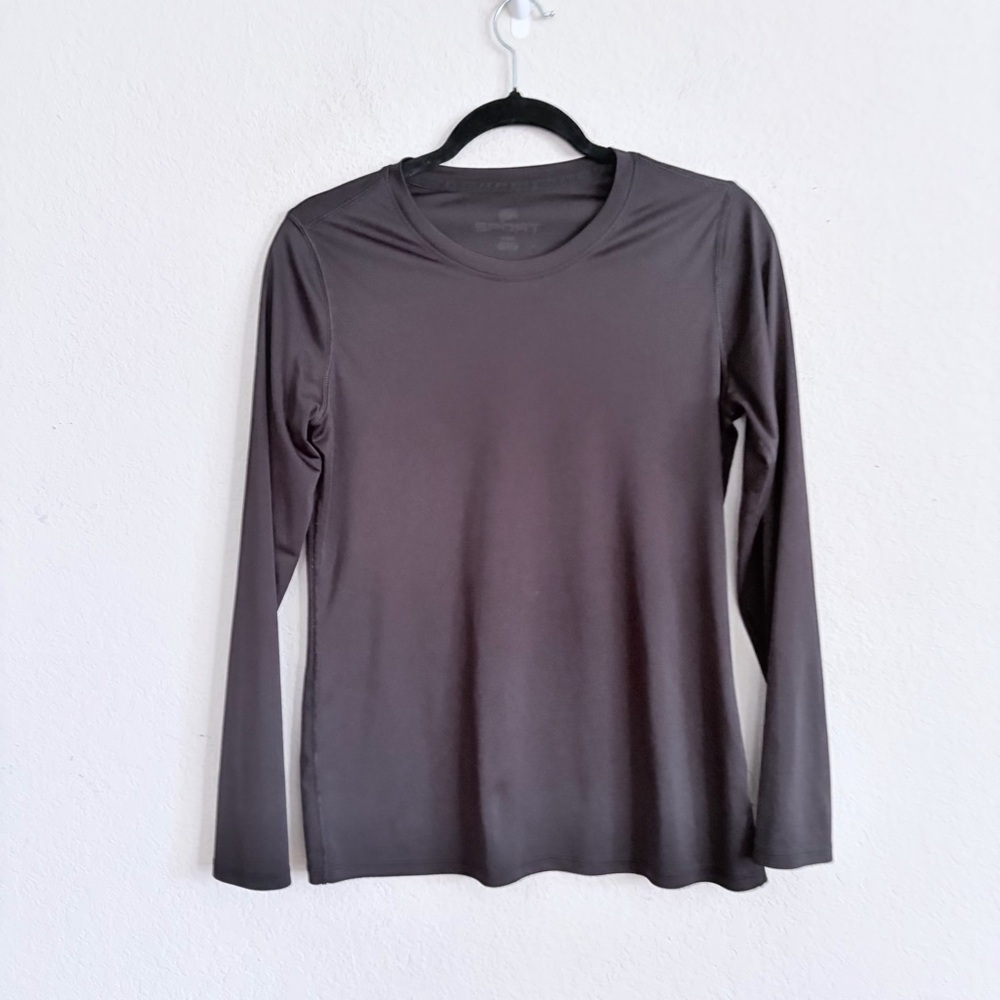 Hanes sport woman’s black Long-Sleeve Top size M gym running workout